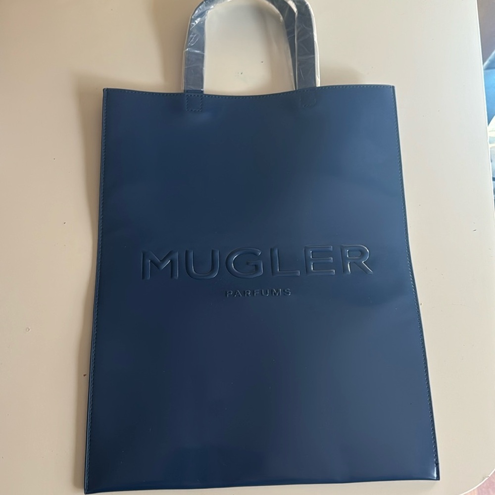 Thierry Mugler Angel Elixir Perfume Navy Bag, Travel Shopping Laptop Handbag